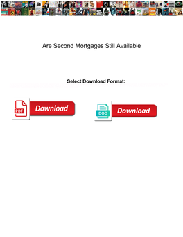 Are Second Mortgages Still Available