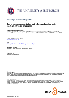 Cox Process Representation and Inference for Stochastic Reaction-Diffusion Processes