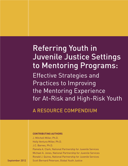 Referring Youth in Juvenile Justice Settings to Mentoring Programs