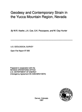 Geodesy and Contemporary Strain in the Yucca Mountain Region, Nevada