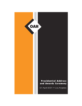 Presidential Address and Awards Ceremony