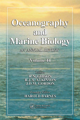 [Oceanography and Marine Biology - an Annual Review] R. N