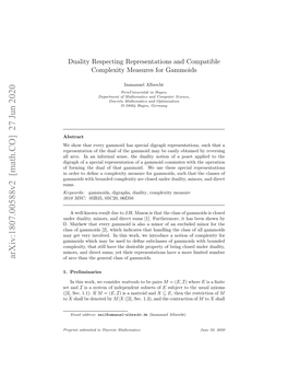 Duality Respecting Representations and Compatible Complexity