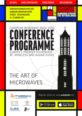 Conference Programme Europe’S Premier Microwave, Rf, Wireless and Radar Event