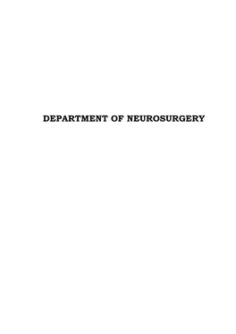 Department of Neurosurgery