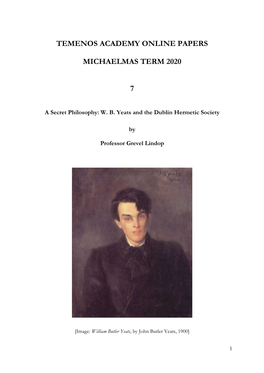 Temenos Academy Online Papers Michaelmas Term