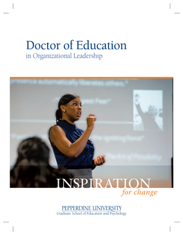 Doctor of Education in Organizational Leadership