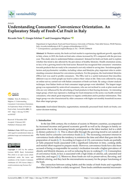 Understanding Consumers' Convenience Orientation. An