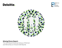 Missing Pieces Report: the 2018 Board Diversity Census of Women