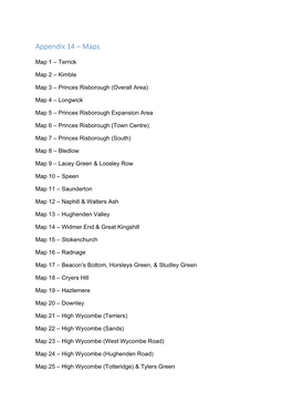 Appendix 14 – Maps