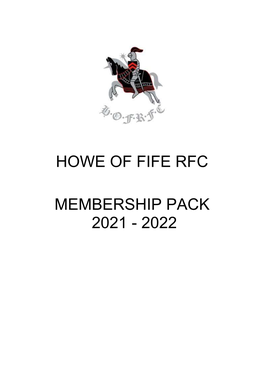 Howe of Fife Rfc Membership Pack 2021