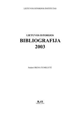 Bibliografija 2003