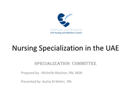 Nursing Specialization in the UAE