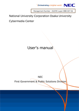 User's Manual