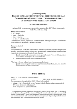 N 1-11 Commissione D'inchiesta Per I Criminali Di Guerra Italiani Secondo