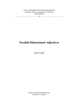 Swedish Dimensional Adjectives