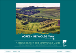 The Yorkshire Wolds Way Accommodation and Information Guide