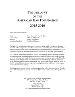 The Fellows of the American Bar Foundation