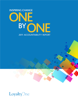 Inspiring Change One Byone 2011 Accountability Report Table of Contents