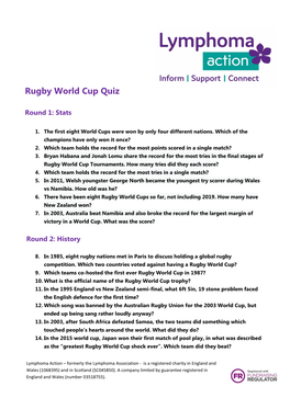 Rugby World Cup Quiz