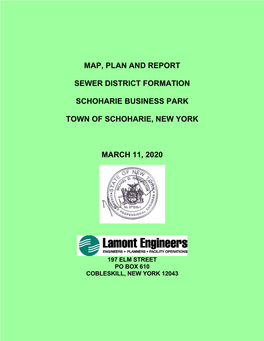 Map Plan and Report for Proposed Sewer District