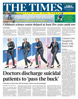 Doctors Discharge Suicidal Patients to 'Pass the Buck'