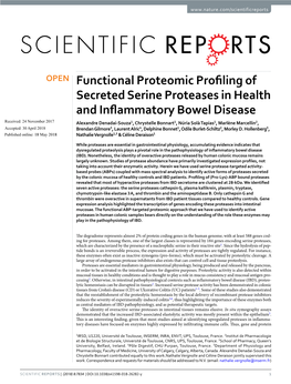 Functional Proteomic Profiling of Secreted Serine Proteases In