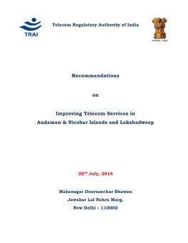 Recommendations on Improving Telecom Services in Andaman