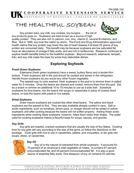 The Healthful Soybean