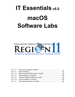 IT Essentialsv6.0 Macos Software Labs