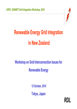 Renewable Energy Grid Integration in New Zealand, Tokyo, Japan