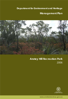 Anstey Hill Recreation Park 2006 Management Plan