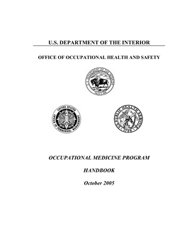 OCCUPATIONAL MEDICINE PROGRAM HANDBOOK October 2005