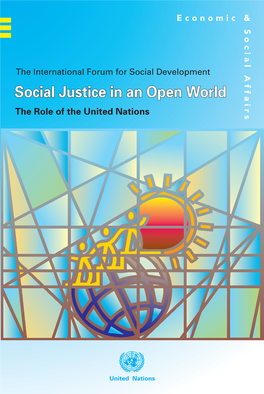 Social Justice in an Open World – the Role Of