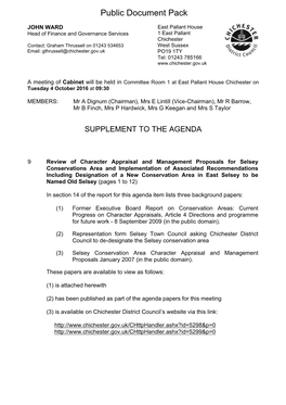 Supplement to Agenda Agenda Supplement for Cabinet, 04/10
