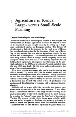 3 Agriculture in Kenya: Large- Versus Small-Scale Farming