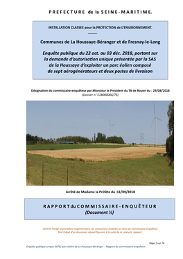 MARITIM E. Communes De La Houssaye-Béranger Et De Fresnay