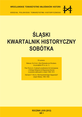 Śląski Kwartalnik Historyczny Sobótka, T. 67, 2012