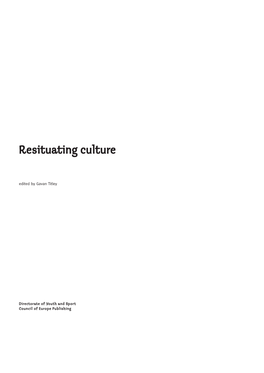 Resituating Culture