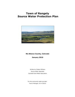 Town of Rangely Source Water Protection Plan