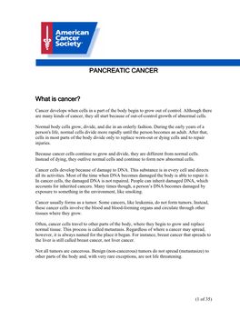 Pancreatic Cancer