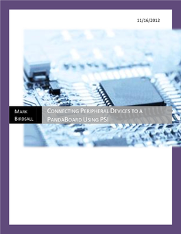 Connecting Peripheral Devices to a Pandaboard Using