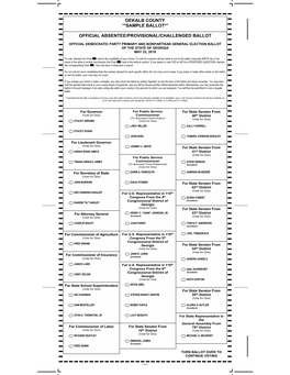 A Sample Ballot