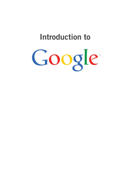 Intro to Google for the Hill