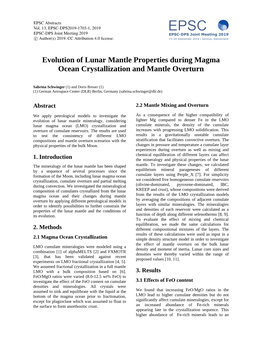 Evolution of Lunar Mantle Properties During Magma Ocean Crystallization and Mantle Overturn