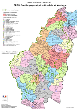 EPCI À Fiscalité Propre Et Périmètre De La Loi Montagne