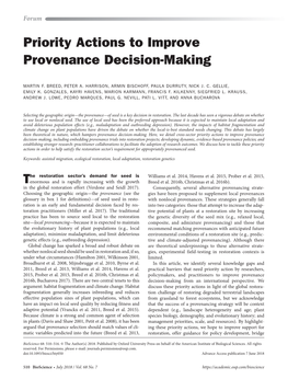 Priority Actions to Improve Provenance Decision-Making