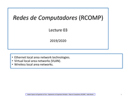 Redes De Computadores (RCOMP)