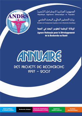 Annuaire Des Projets De Recherches ANDR 97-07