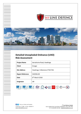 Detailed Unexploded Ordnance (UXO) Risk Assessment